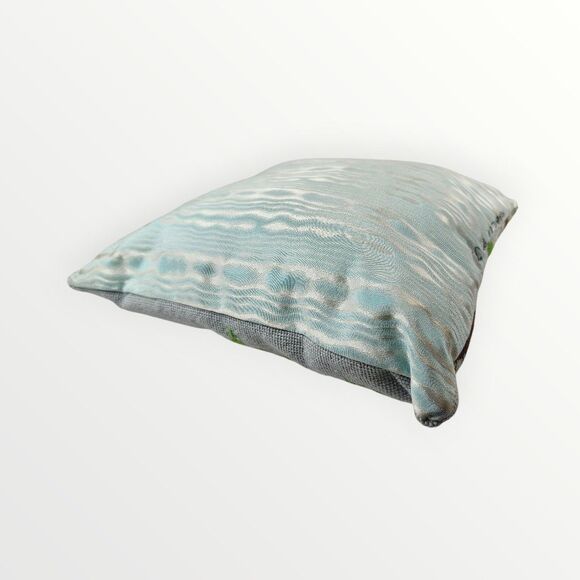 Vintage Needlepoint Bird In Tree Decor Throw Pillow 11"x11"  Signed 1990 - Picture 10 of 12